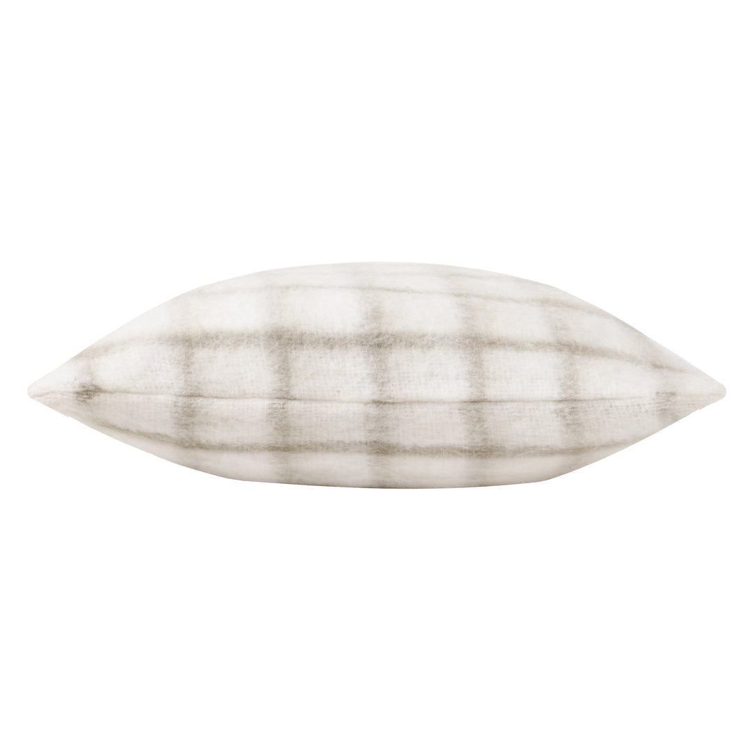 YARROW CHECK 45X45 CUSHION CASE NATURAL/BISCUIT