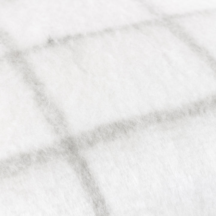 YARROW CHECK 45X45 CUSHION CASE NATURAL/BISCUIT
