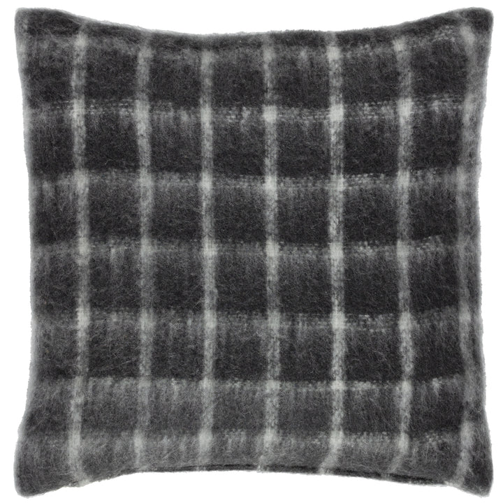 YARROW CHECK 45X45 CUSHION CASE STORM GREY