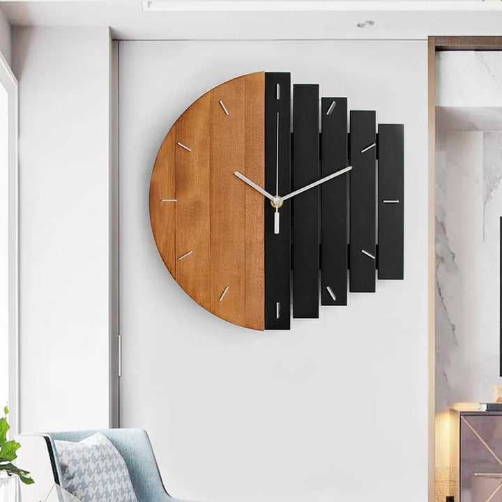 Abstract Wood Wall Clock_300mm