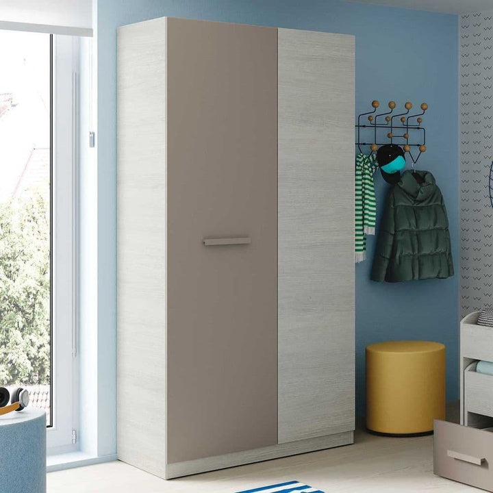 Daisy White & Grey Ash 2 Door Wardrobe