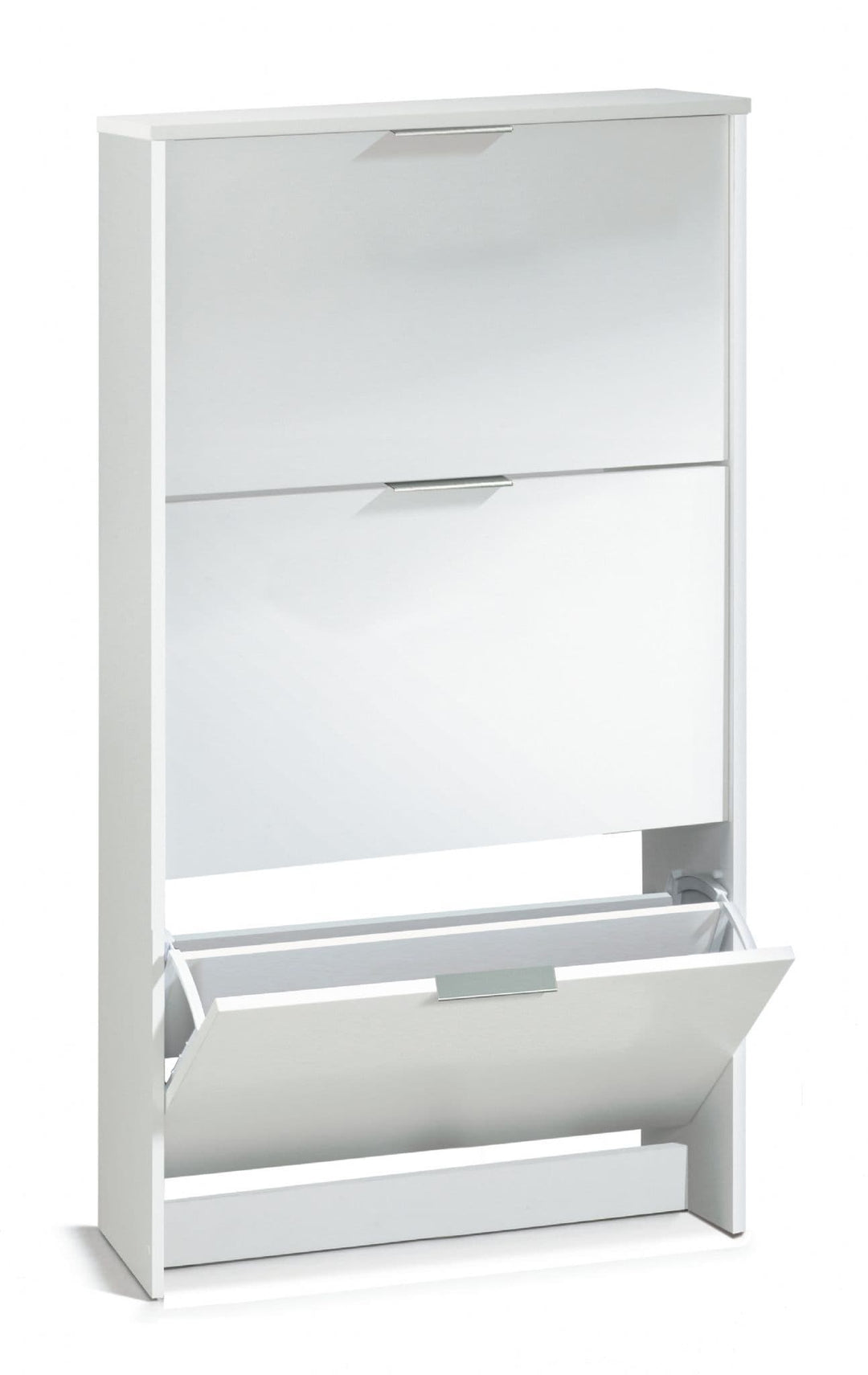 Rose Matt White 3 Drawer Shoe Cabinet