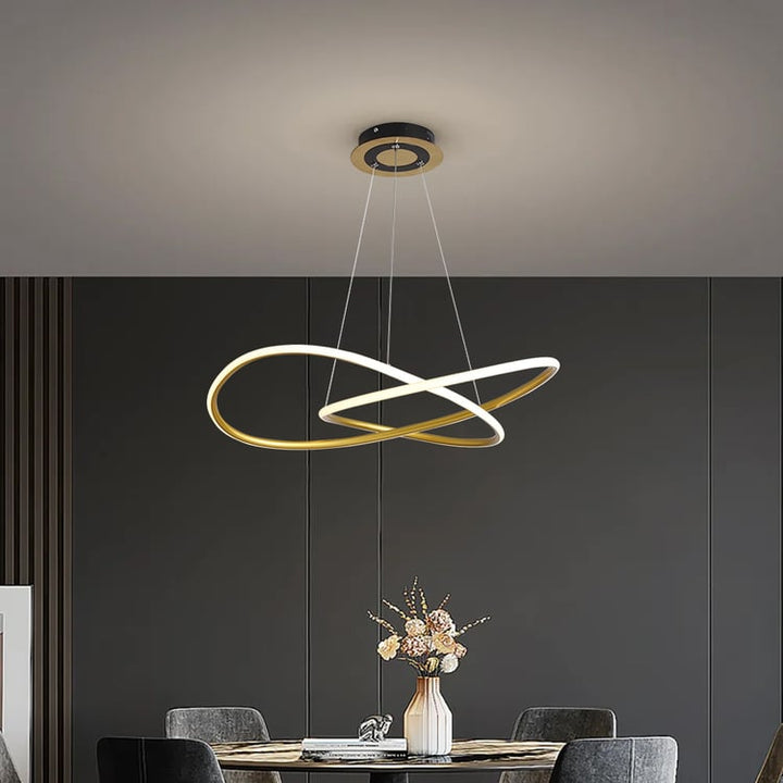 Gold Circle Pendant Light LED Ceiling Light