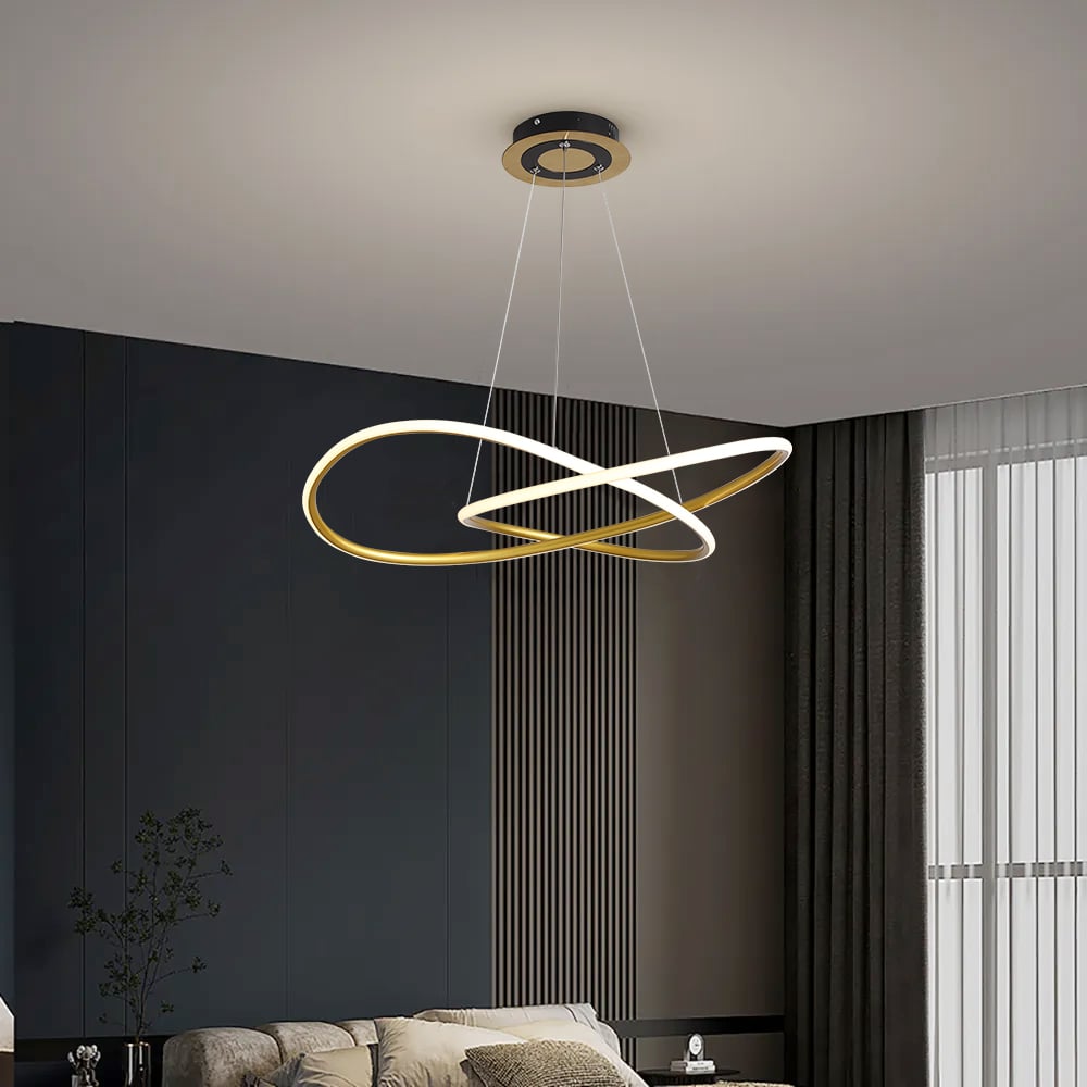 Gold Circle Pendant Light LED Ceiling Light
