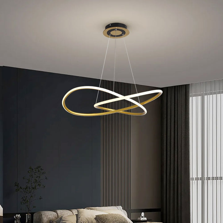 Gold Circle Pendant Light LED Ceiling Light