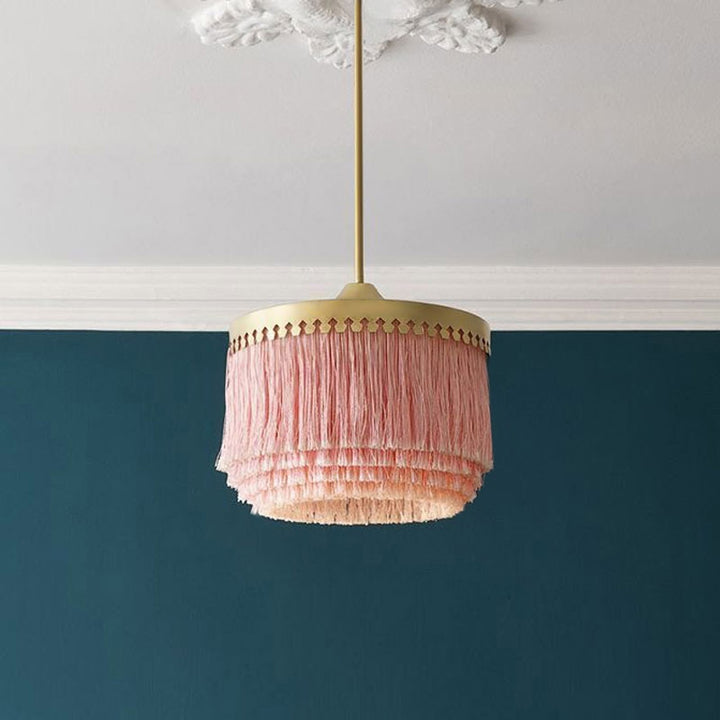 Fringe Pink Pendant Light
