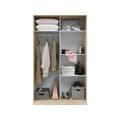Orchid Artic White and Oak Effect Sliding Door Wardrobe