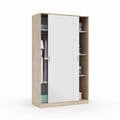 Orchid Artic White and Oak Effect Sliding Door Wardrobe