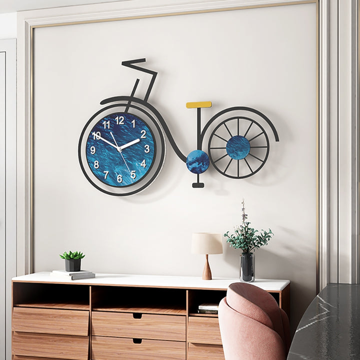 3D Acrylic Silent Large Bicycle Wall Clock 625mm