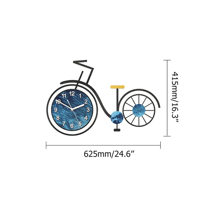 3D Acrylic Silent Large Bicycle Wall Clock 625mm