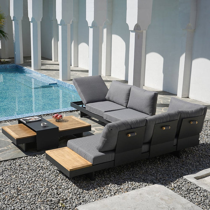 Stony 6 Seater Outdoor Sectional Sofa set