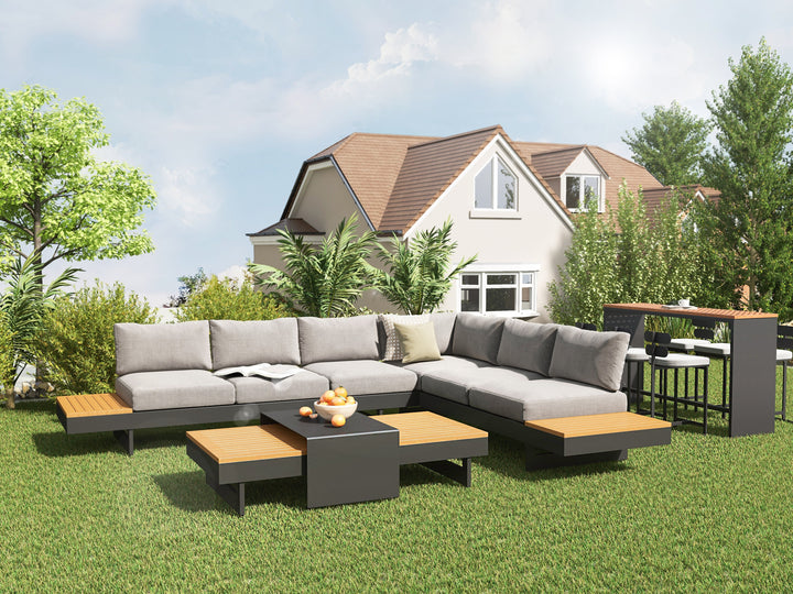 Stony 6 Seater Outdoor Sectional Sofa set