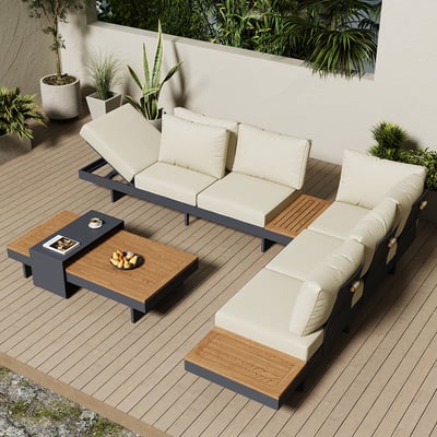 Stony 6 Seater Outdoor Sectional Sofa set