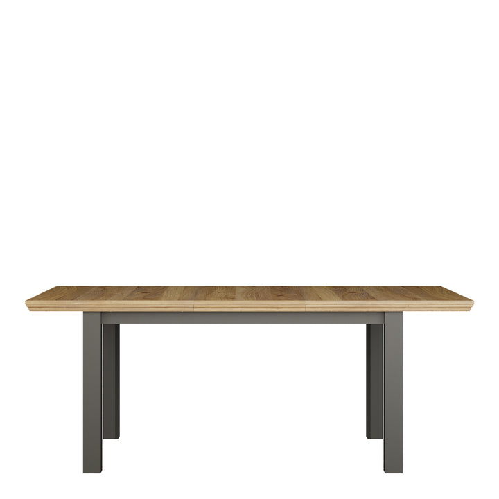 Pontypool Rectangular Dining Table 150x90cm in Wolfram Grey and Mauvella Oak
