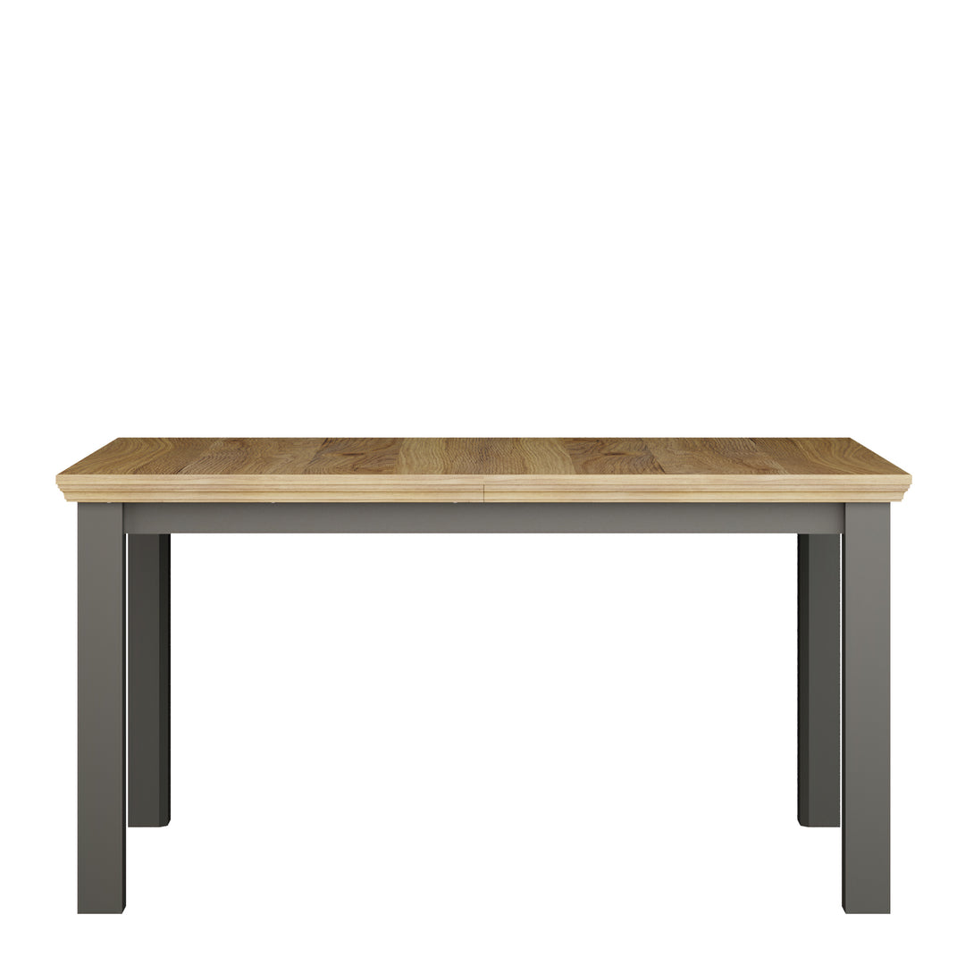 Pontypool Rectangular Dining Table 150x90cm in Wolfram Grey and Mauvella Oak