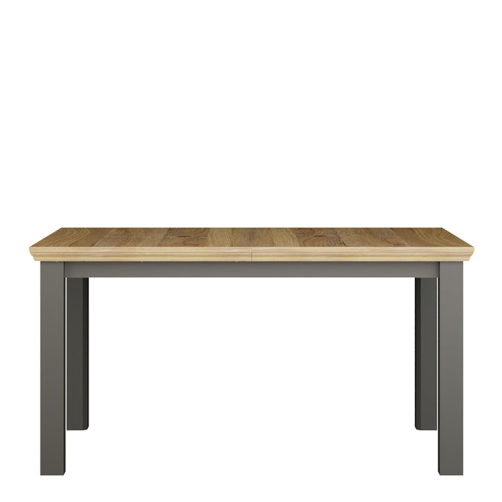 Pontypool Rectangular Dining Table 150x90cm in Wolfram Grey and Mauvella Oak