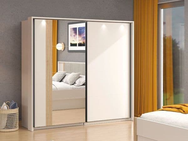Orchid Oak Effect Sliding Door Wardrobe