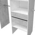 Tulip Large Grey and White Open Door Wardrobe