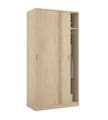 Jasmine Canadian Oak Effect Small Narrow Sliding 2 Door Wardrobe