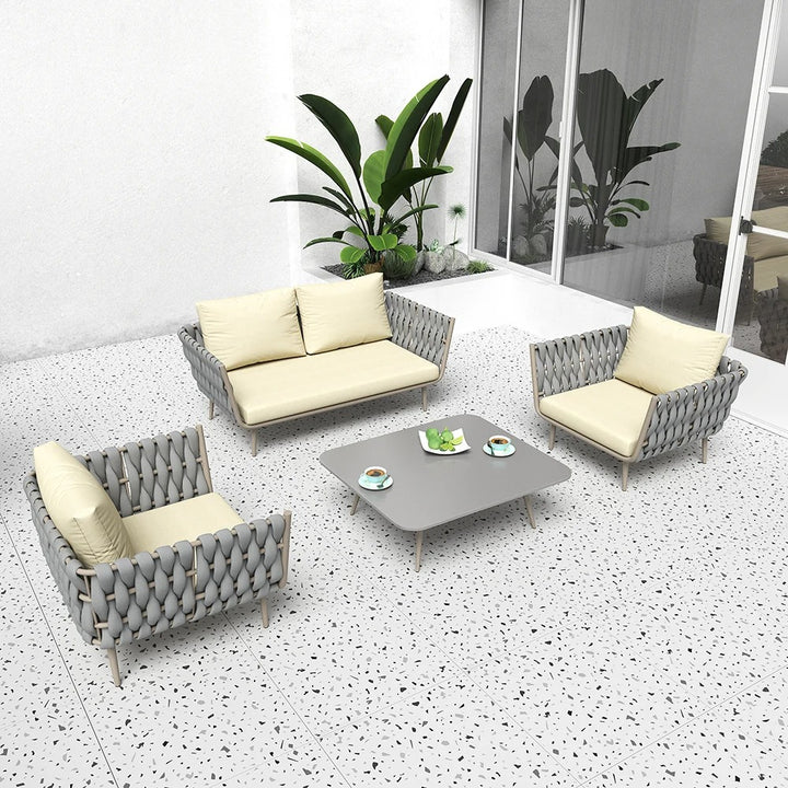 4 Pieces Outdoor Sectional Sofa Set