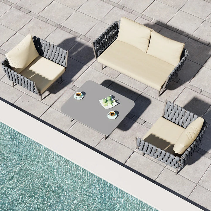 4 Pieces Outdoor Sectional Sofa Set