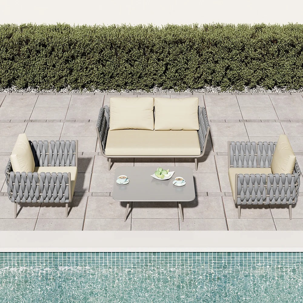 4 Pieces Outdoor Sectional Sofa Set