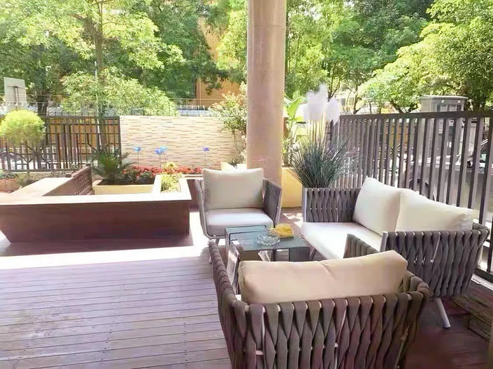 4 Pieces Outdoor Sectional Sofa Set