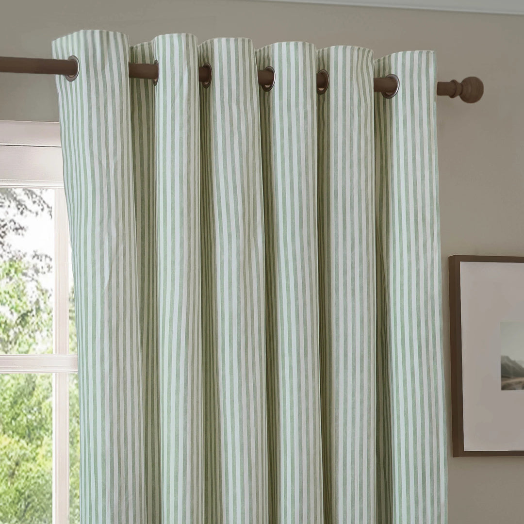 HEBDEN EYELET CURTAINS EUCALYPTUS