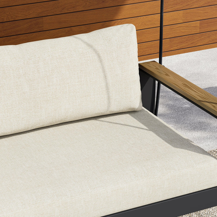 Tevara Outdoor Hanging Daybed in Beige Aluminium with Cushion