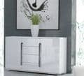 Marigold White High Gloss And Grey 2 Door Siderack
