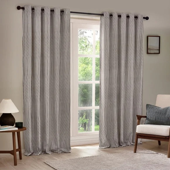 HEBDEN EYELET CURTAINS GREY
