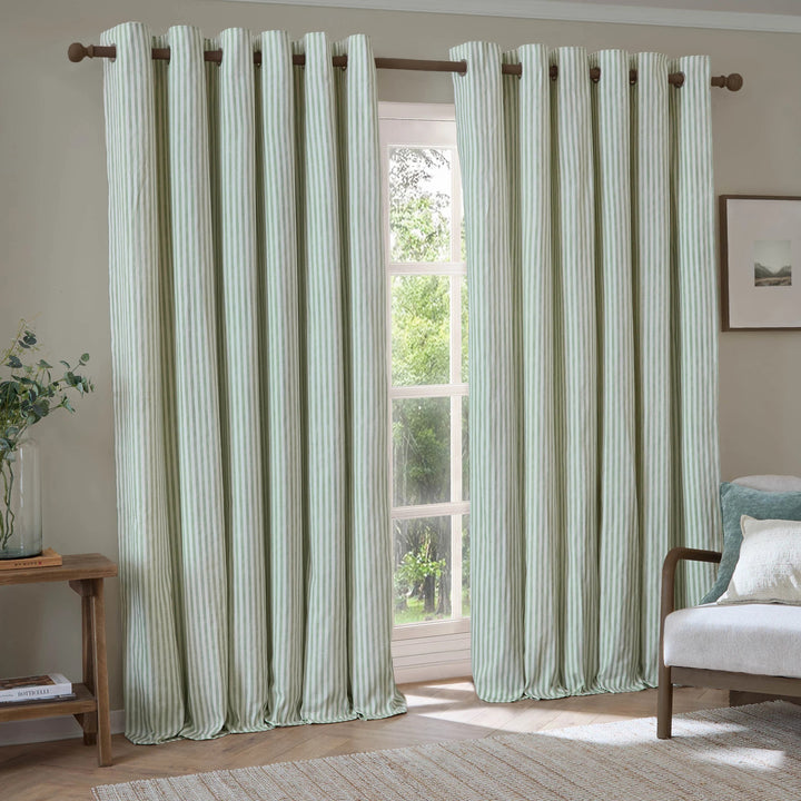 HEBDEN EYELET CURTAINS EUCALYPTUS