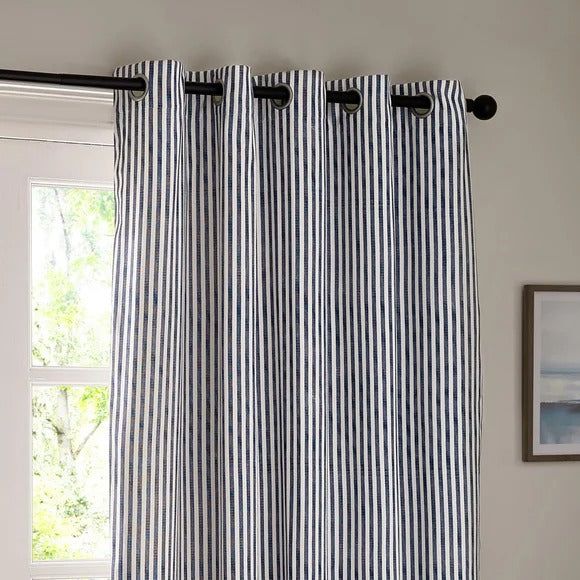 HEBDEN EYELET CURTAINS NAVY