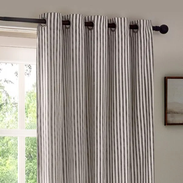 HEBDEN EYELET CURTAINS GREY