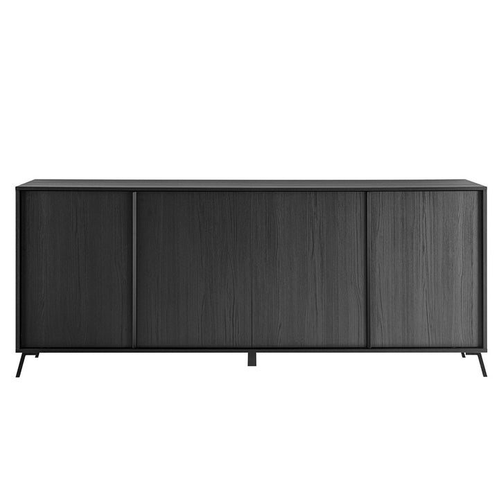Happy Wooden Sideboard With 4 Doors In Black