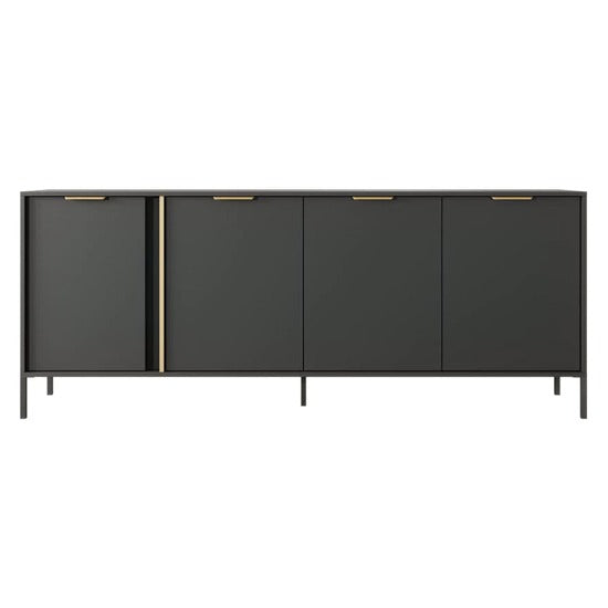 Kech Wooden Sideboard With 4 Doors In Anthracite