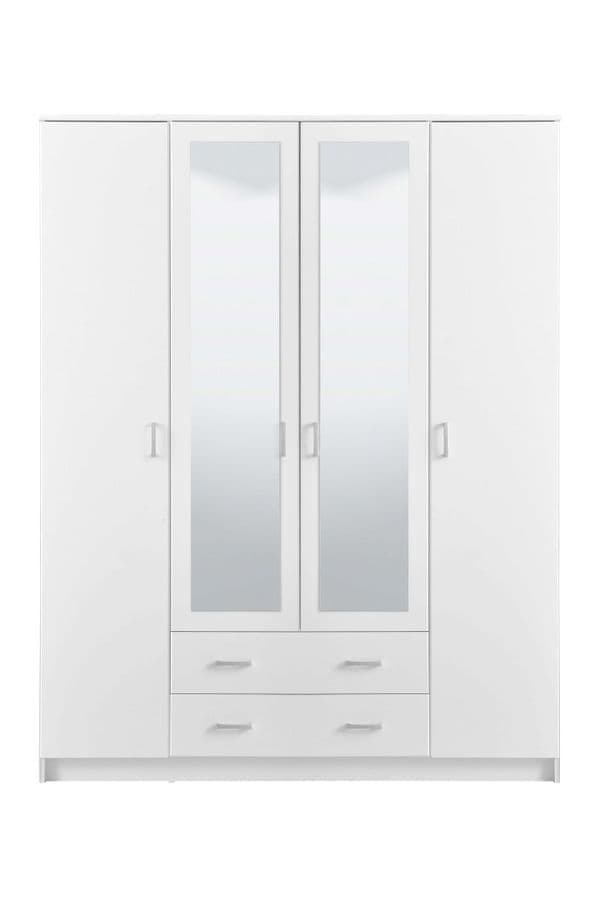 Violet White 4 Door Wardrobe