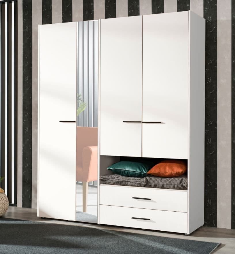 Iris White 4 Door Wardrobe