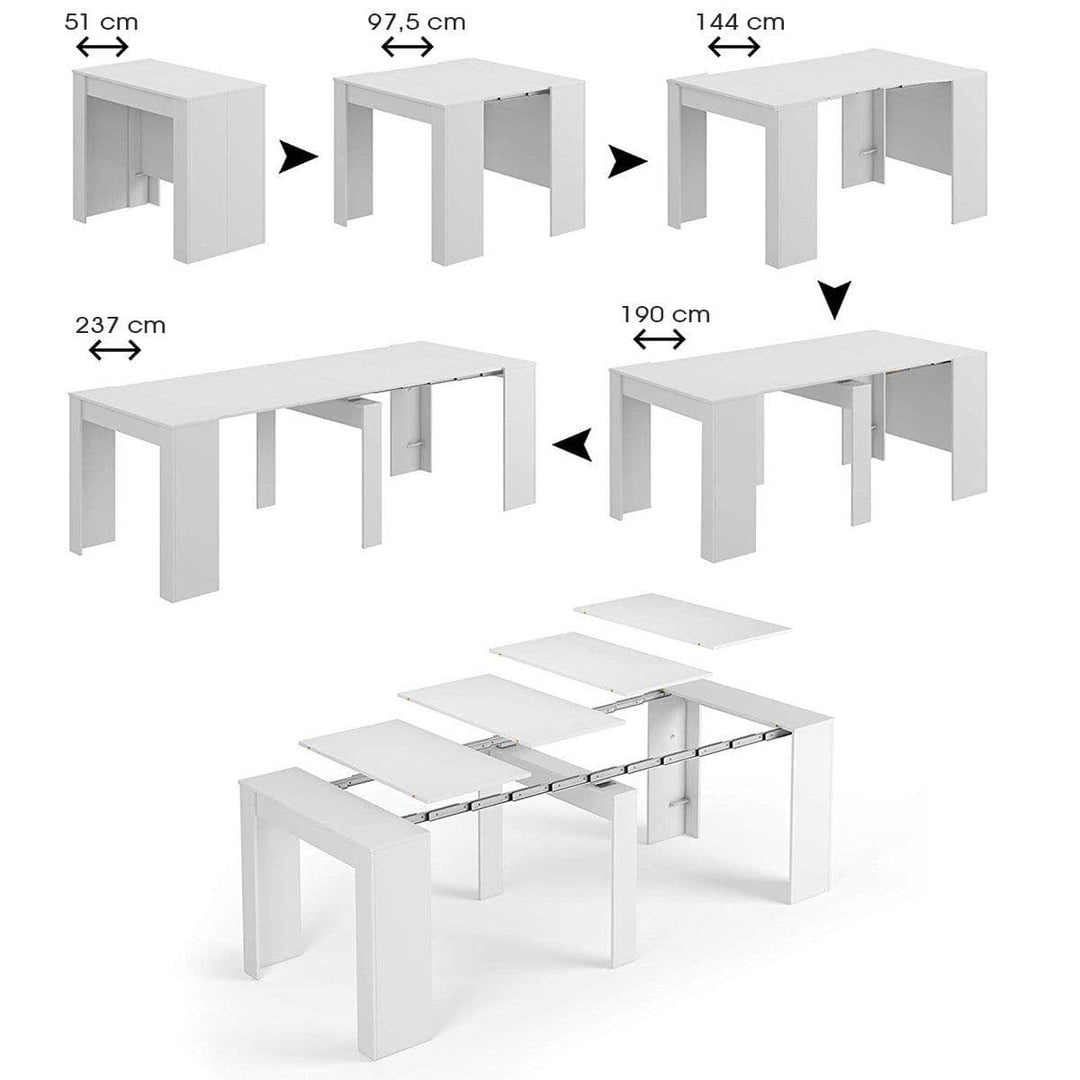 Lily Concrete Grey Effect Large Extending Dining Table