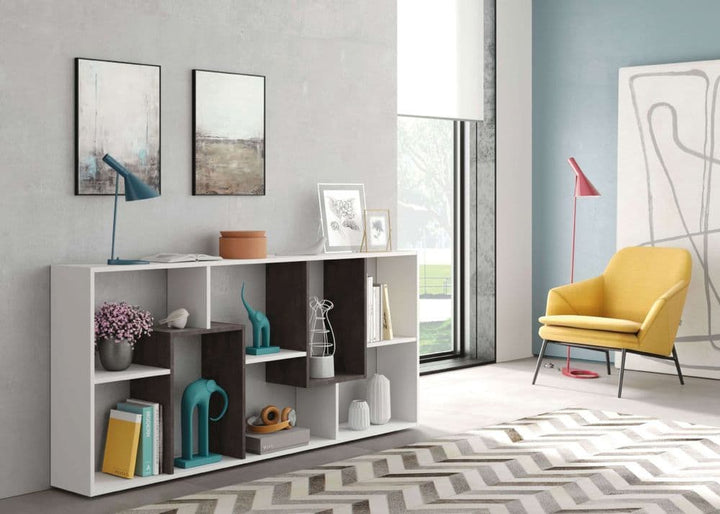 Iris White And Dark Brown Bookcase