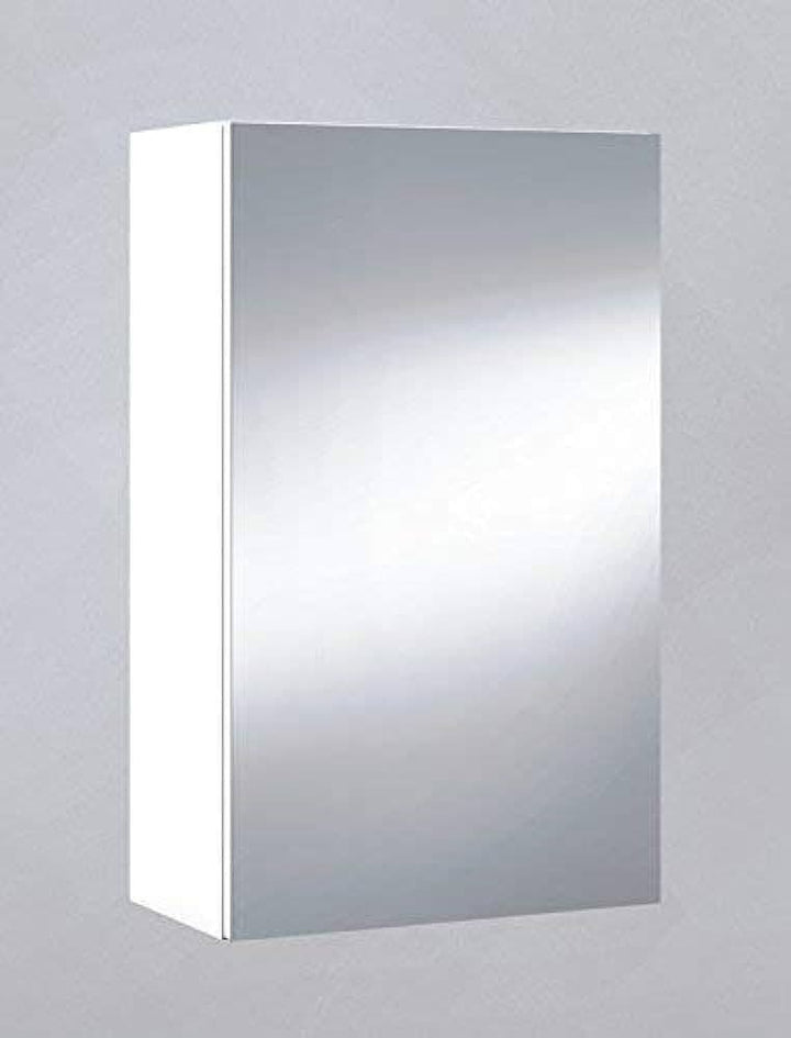 Violet 400mm White And Mirrored 1 Door Wall Mounted Bathroom Cabinet