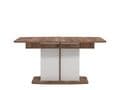 Lily White Gloss And Warm Oak Extending Dining Table