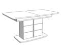 Lily White Gloss And Warm Oak Extending Dining Table