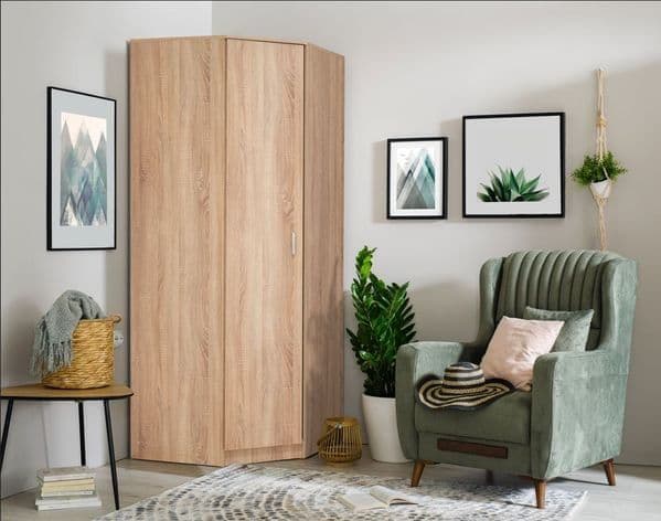 Violet Sonoma Oak Effect Corner Wardrobe