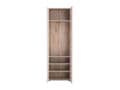 Rose White Gloss And Oak Effect Mirrored Narrow Wardrobe