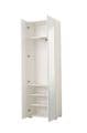 Rose White Mirrored Narrow Wardrobe
