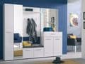 Rose White Mirrored Narrow Wardrobe