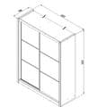 Lily Oak Effect Sliding Door Wardrobe