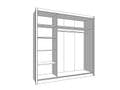 Orchid Artisan Oak Effect Full Mirrored Sliding Door Wardrobe