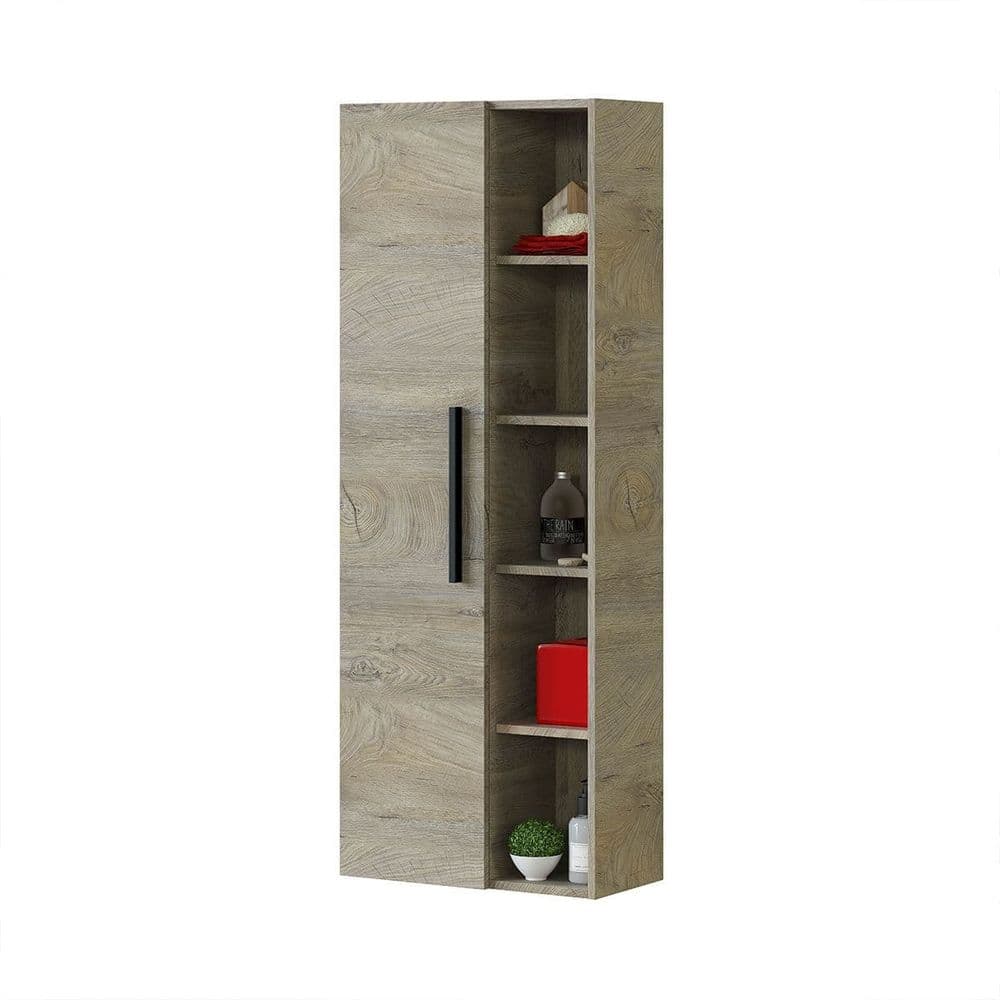 Violet Oak Effect Bathroom Vanity Storage Wall Mounted Cupboard